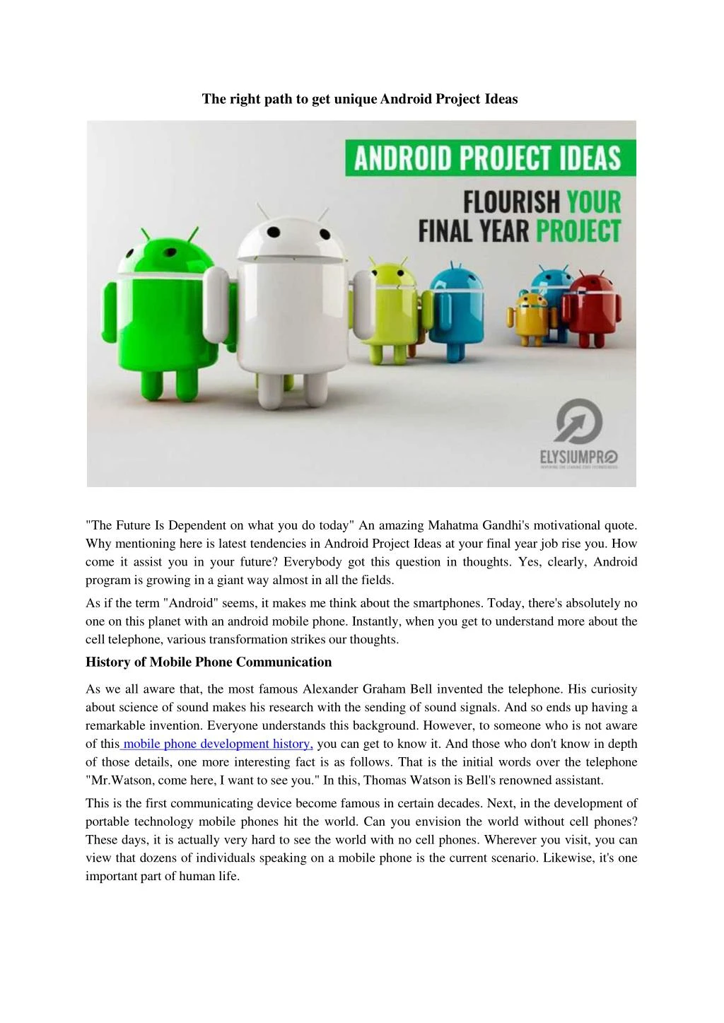 android project ppt presentation