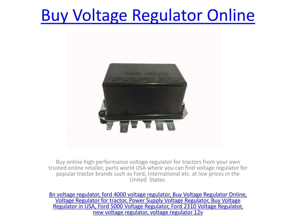 buy voltage regulator online n.
