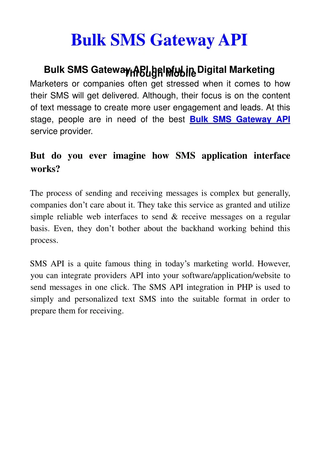 bulk sms gateway api n.