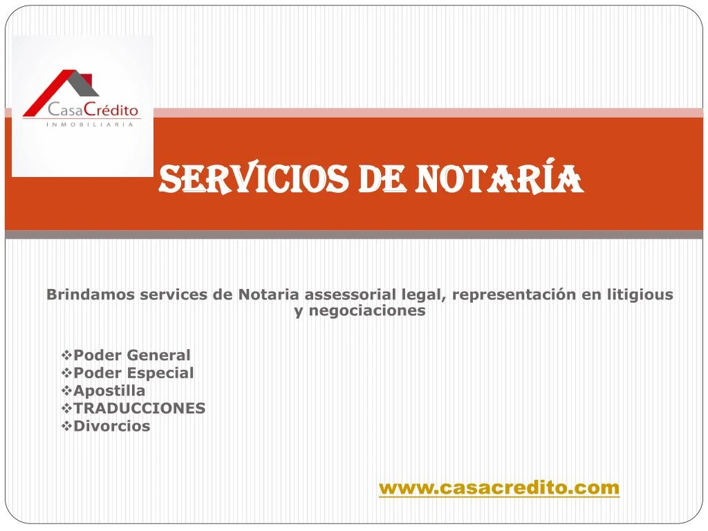 PPT Notary Servicios USA Servicios legales USA DocumentaciÃ³n legal USA PowerPoint