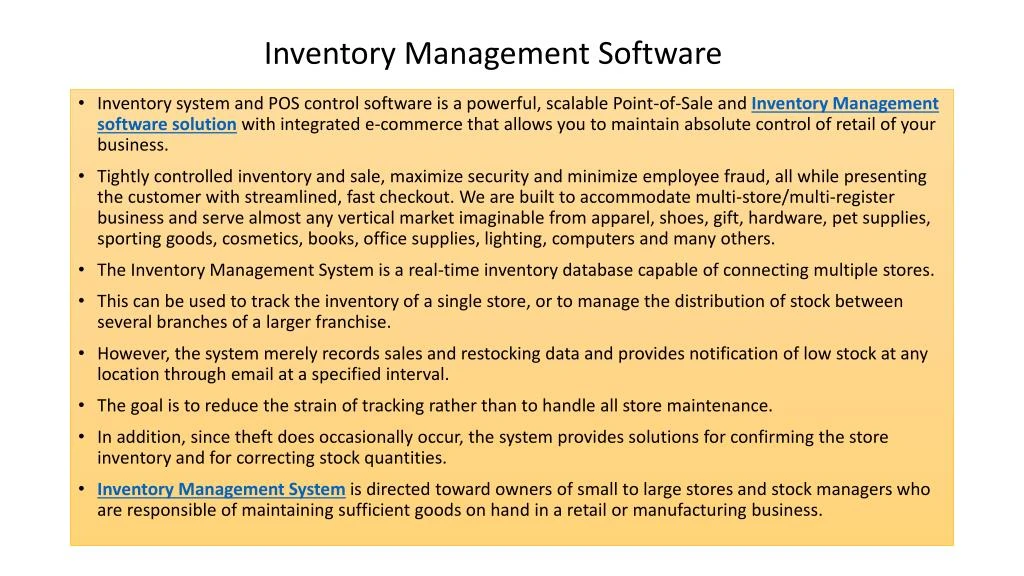 inventory management software n.