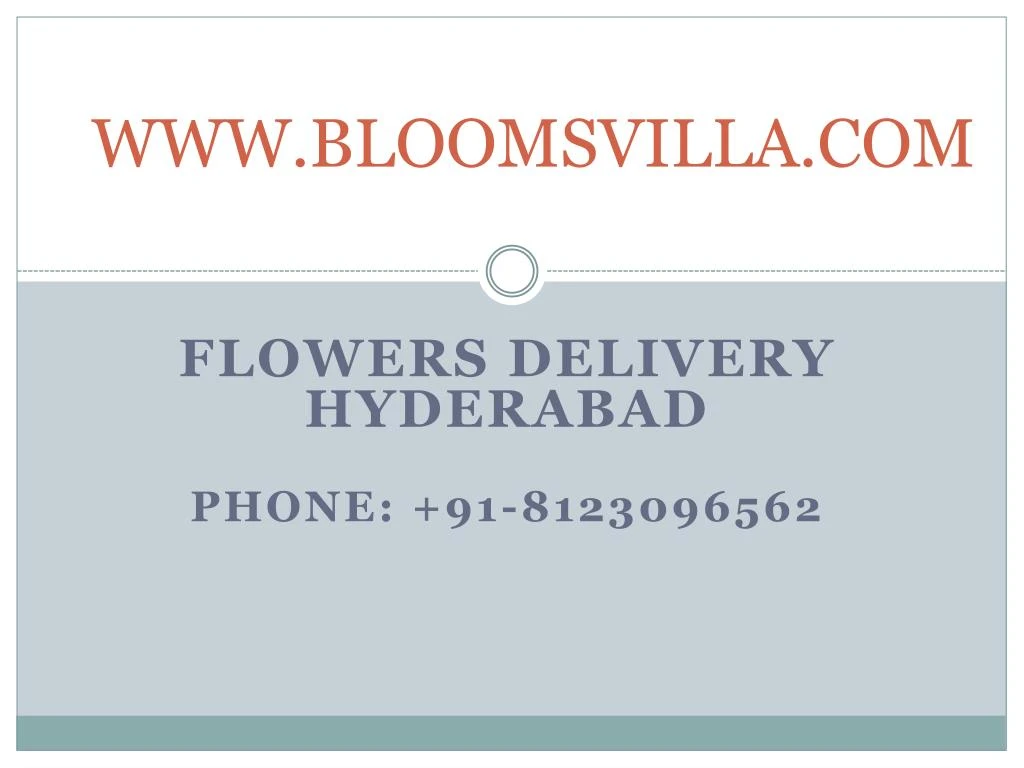 PPT Flowers delivery Hyderabad PowerPoint Presentation, free download