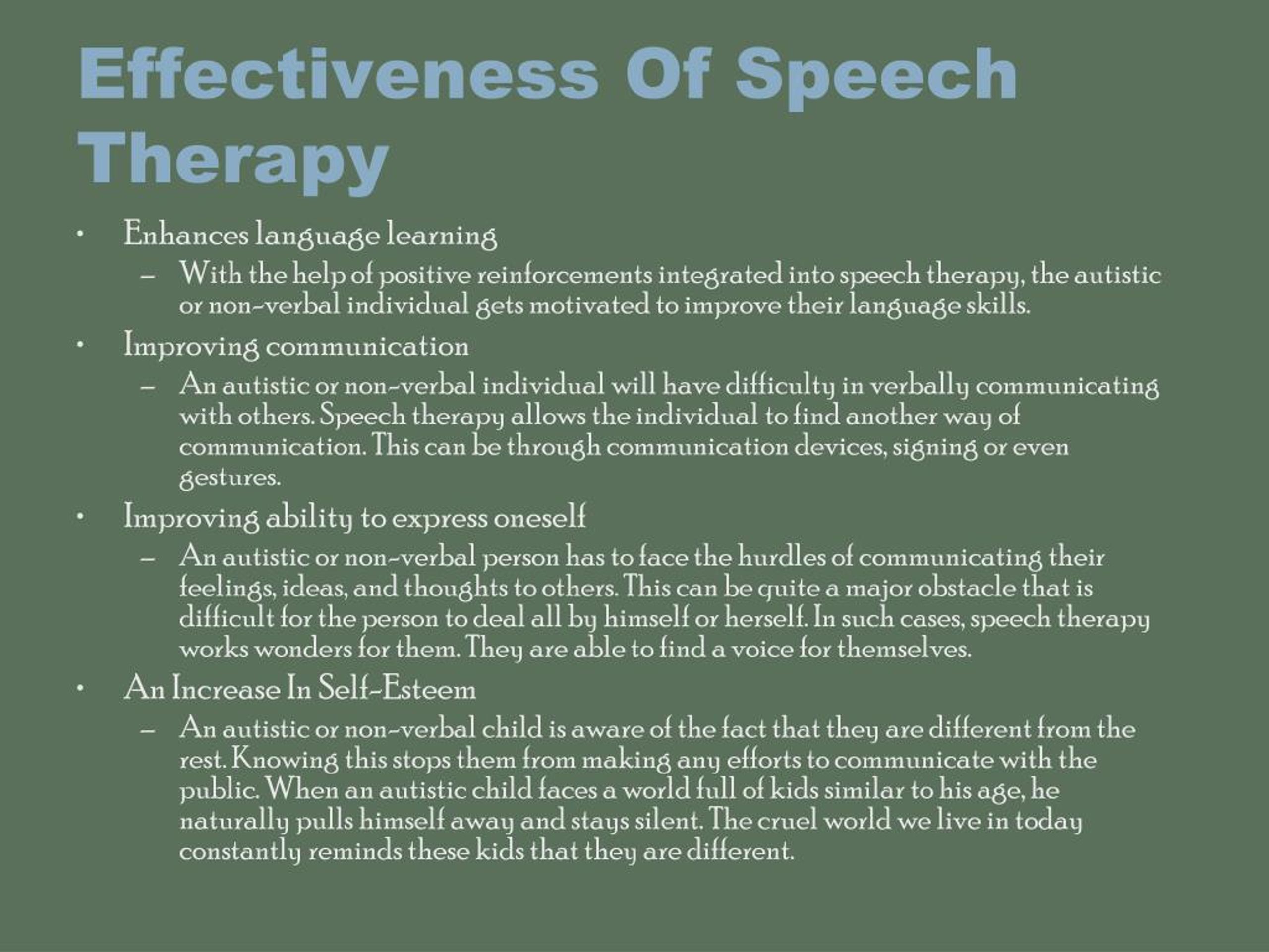 definition of speech effectiveness