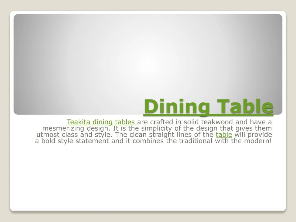 dining table design presentation