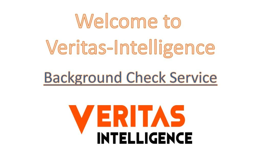 welcome to veritas intelligence n.