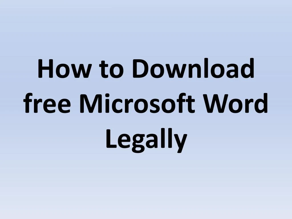 how can get microsoft word for free