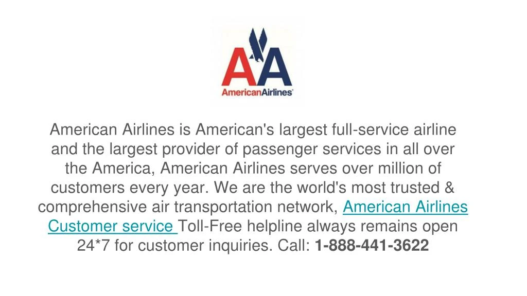 PPT - American Airlines Phone Number (1-888-441-3622) PowerPoint ...