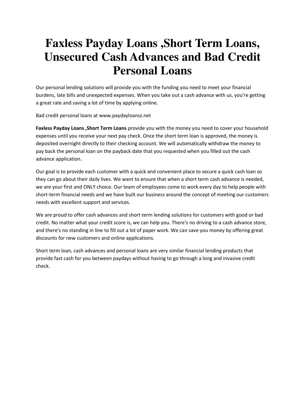 payday advance loans 30 days to weeks to