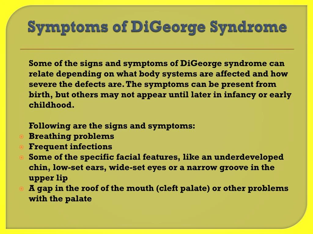 PPT - DiGeorge Syndrome PowerPoint Presentation - ID:7943710