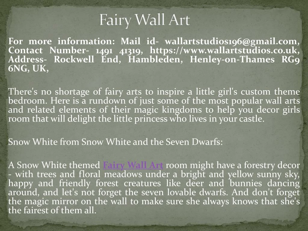 fairy wall art n.