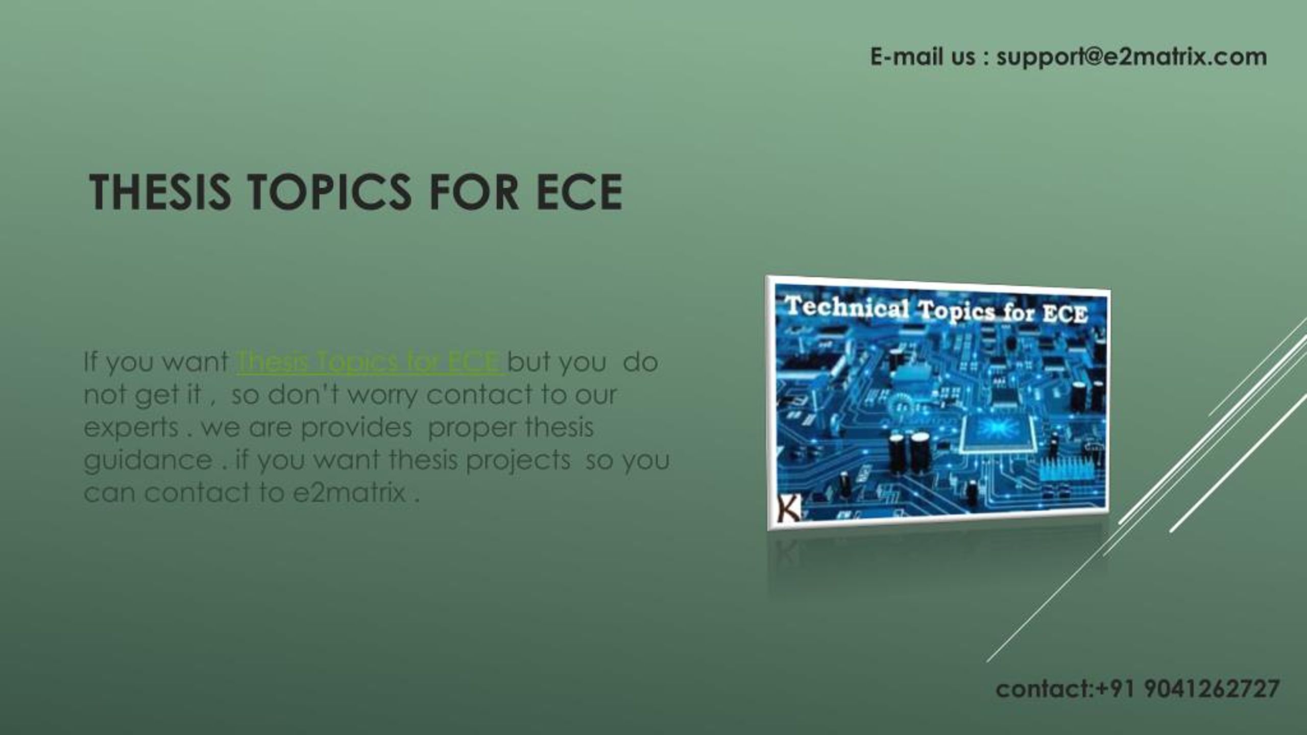 ece related topics for paper presentation