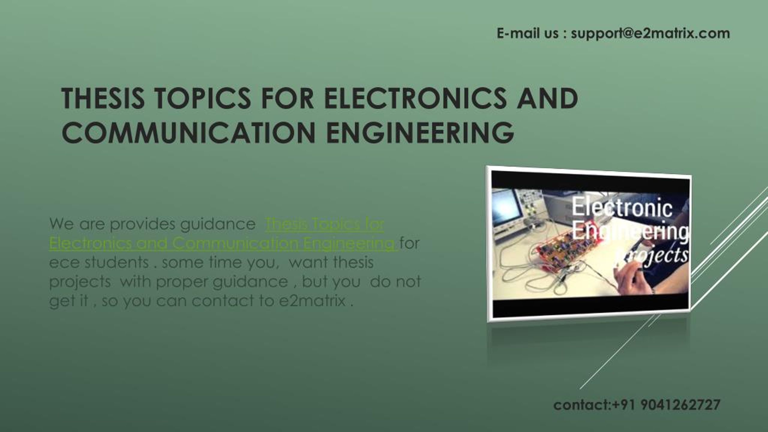 thesis title about electronics technology