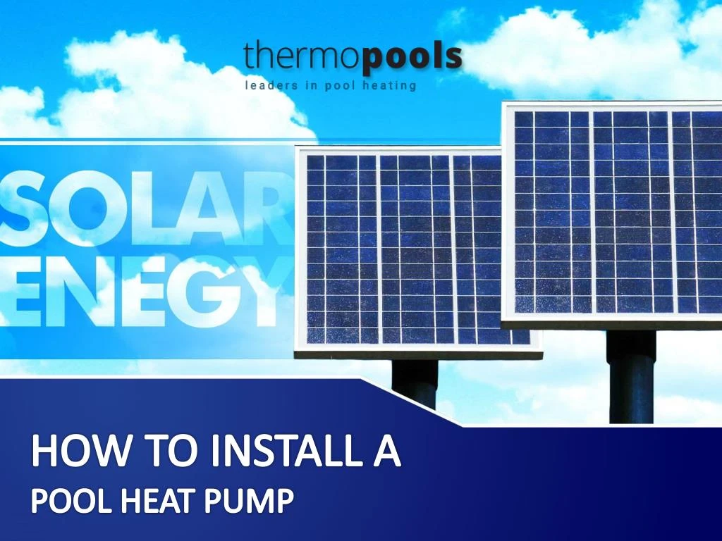 how to install a pool heat pump n.