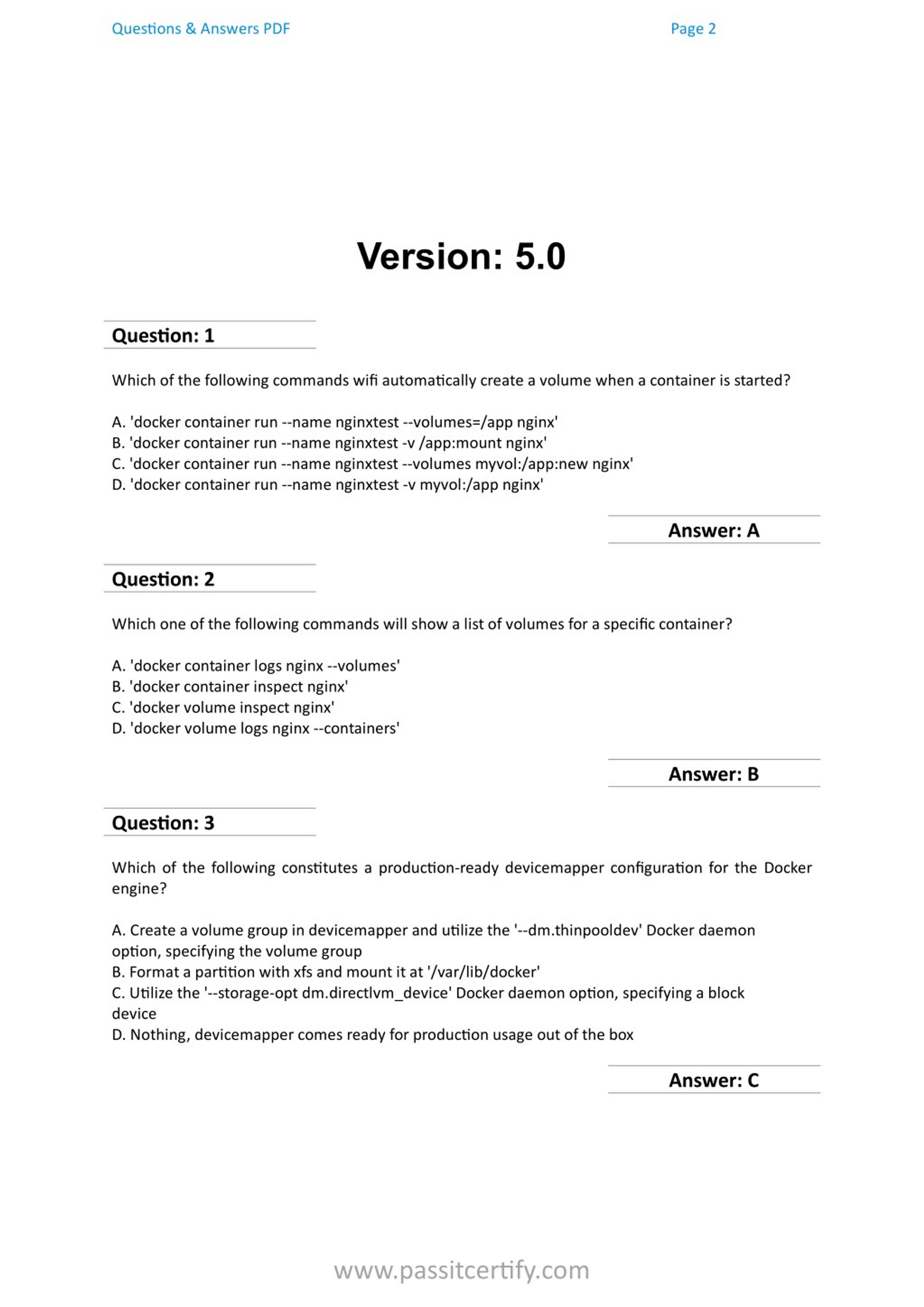 DCA Actual Test Answers