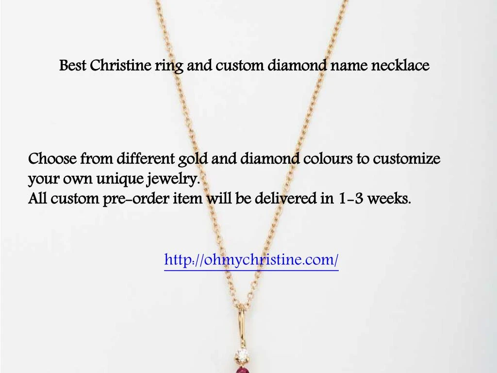 best christine ring and custom diamond name n.