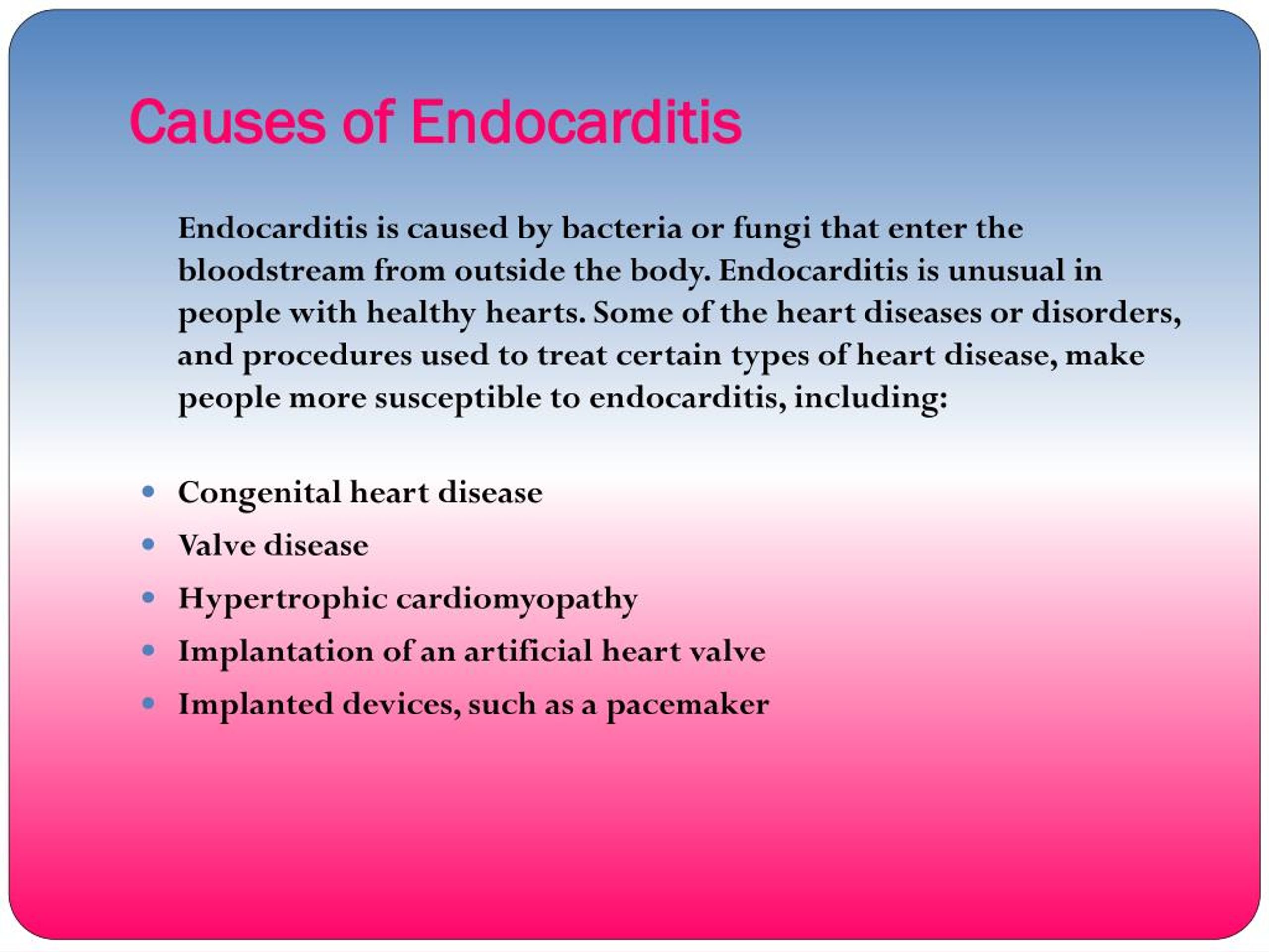 Ppt Endocarditis Powerpoint Presentation Free Download Id7947470