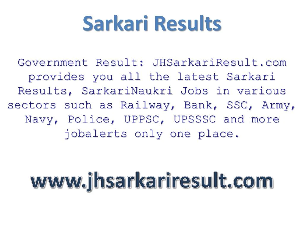 PPT Sarkari Results PowerPoint Presentation, free download ID7947751