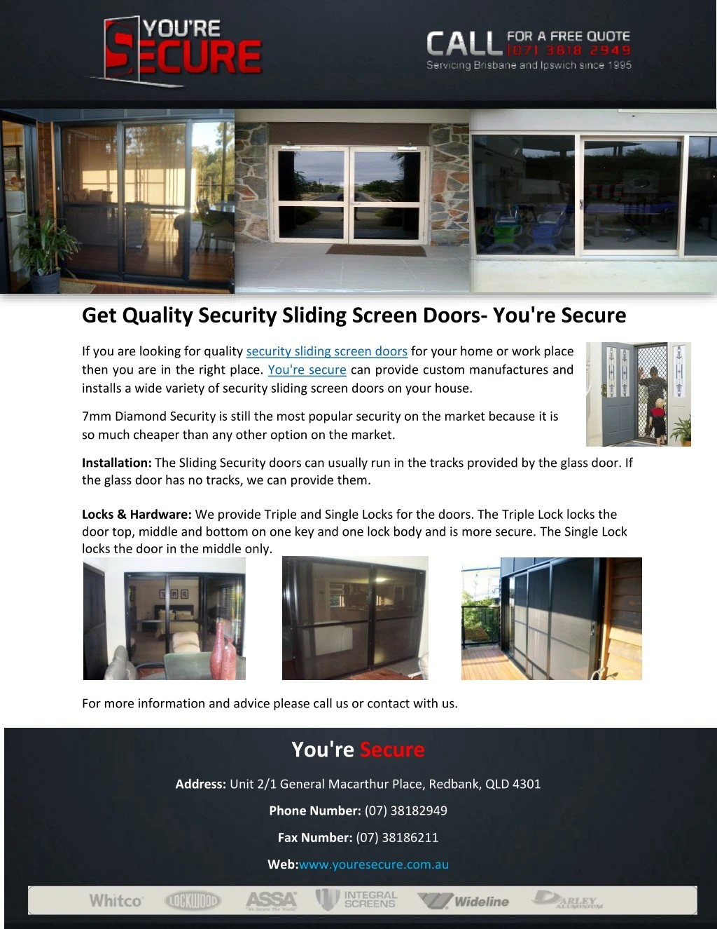 Ppt Get Quality Security Sliding Screen Doors You Re Secure