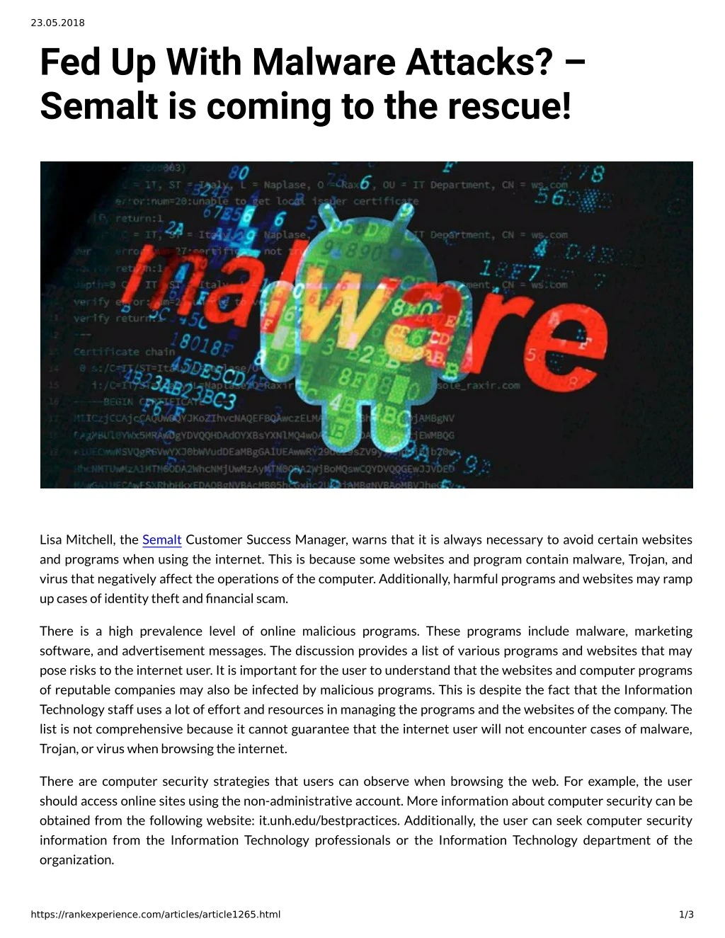Ppt Fed Up With Malware Attacks A Semalt Is Coming To The Rescue Powerpoint Presentation Id