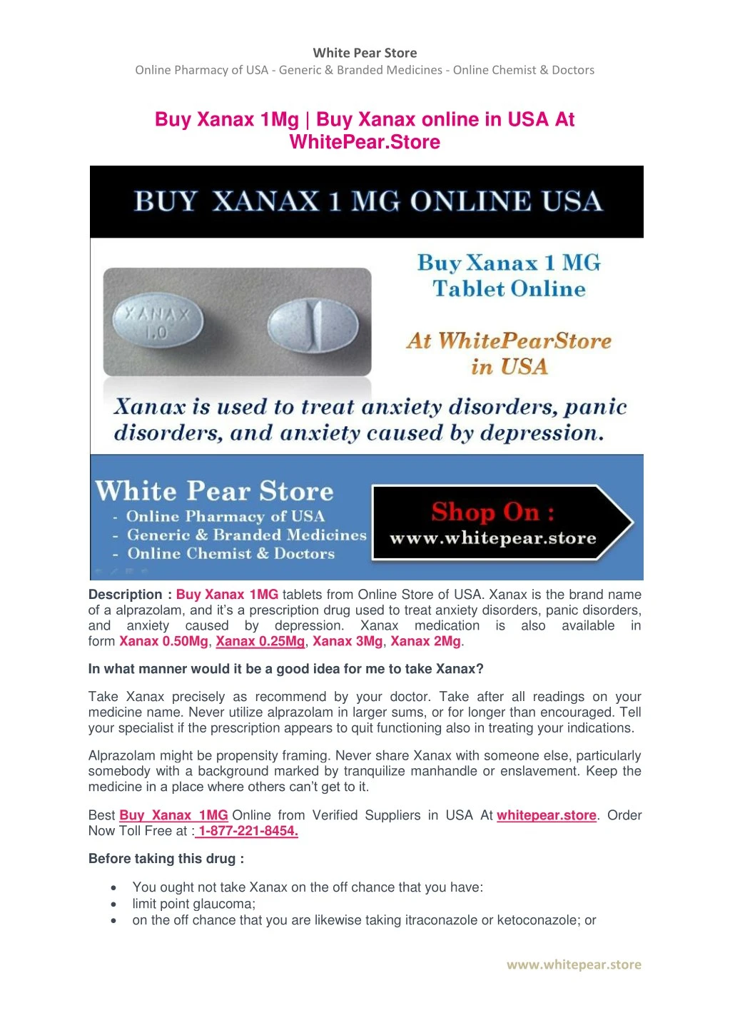 Xanax introductory price list pdf