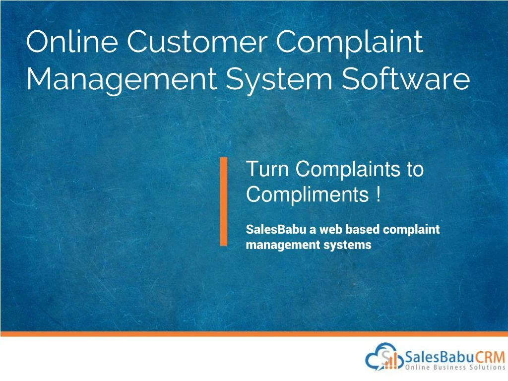 PPT - Online Customer Complaint Management System Software PowerPoint ...