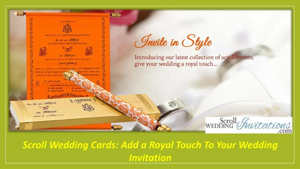 scroll wedding cards add a royal touch to your n.