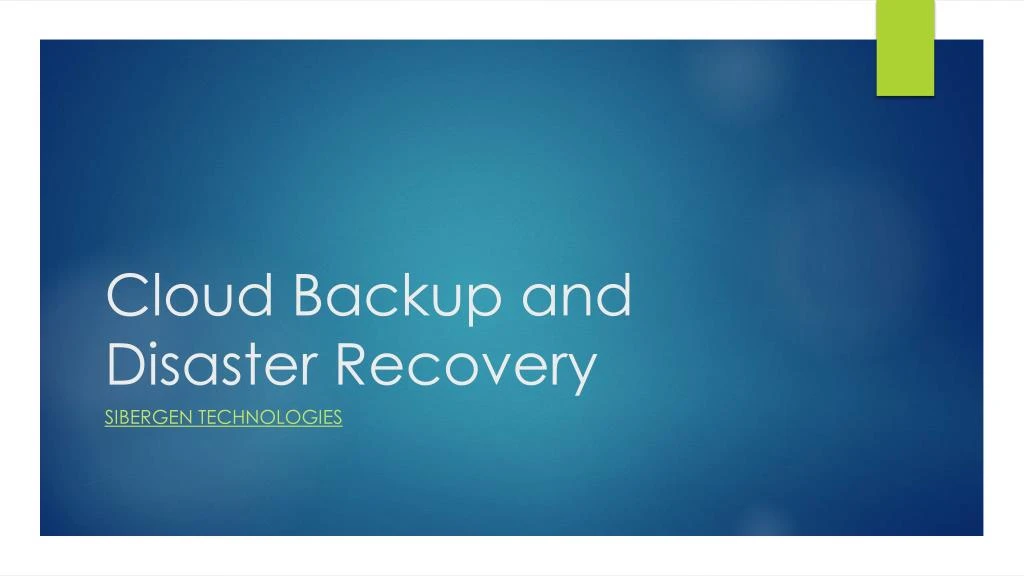 powerpoint presentation on backup and recovery