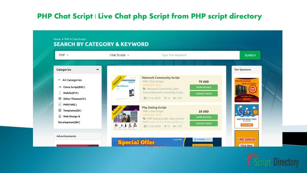 php live chat script