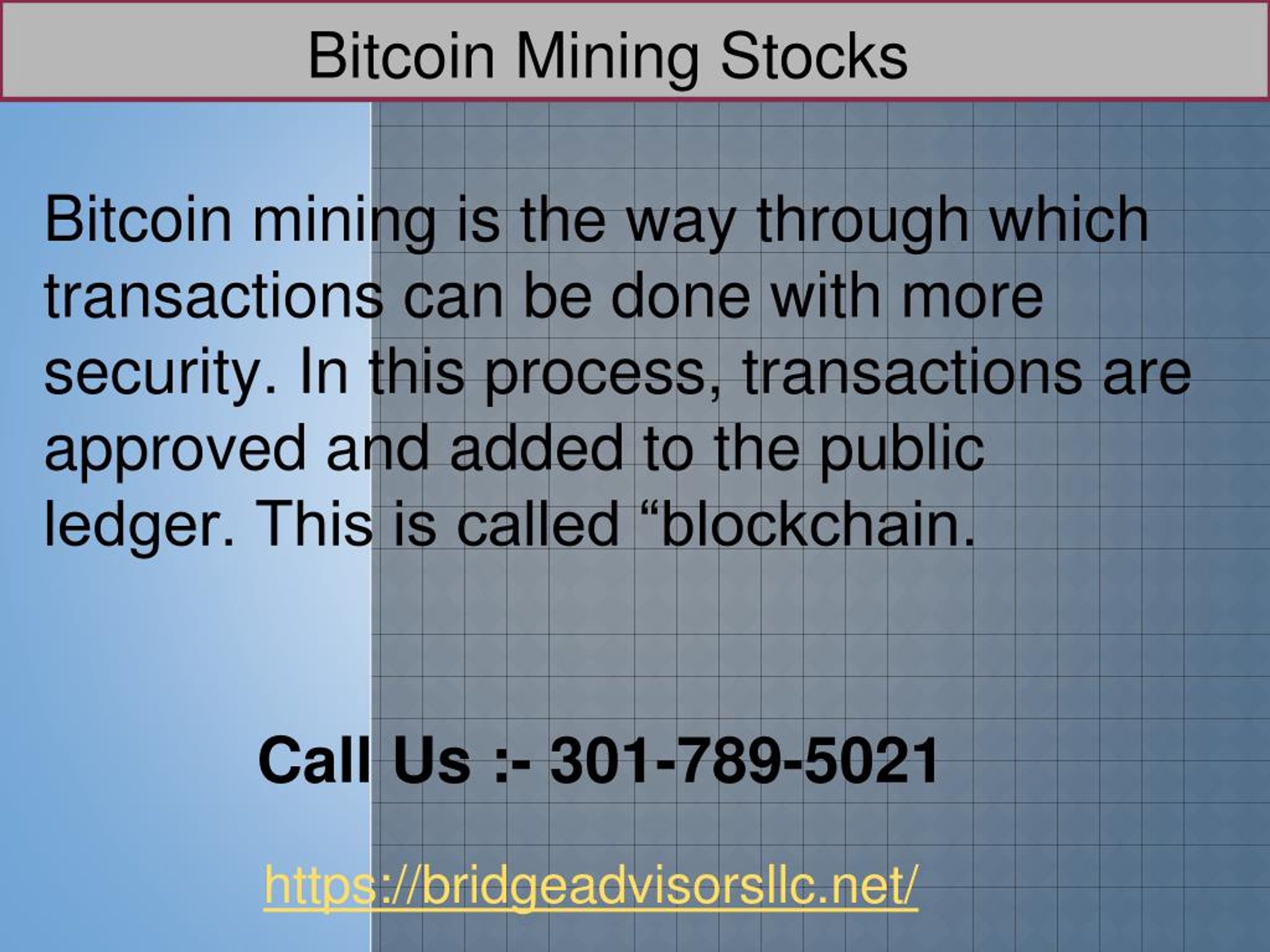Ppt Want To Know About Bitcoin Mining Stocks Bridges Advisors - 