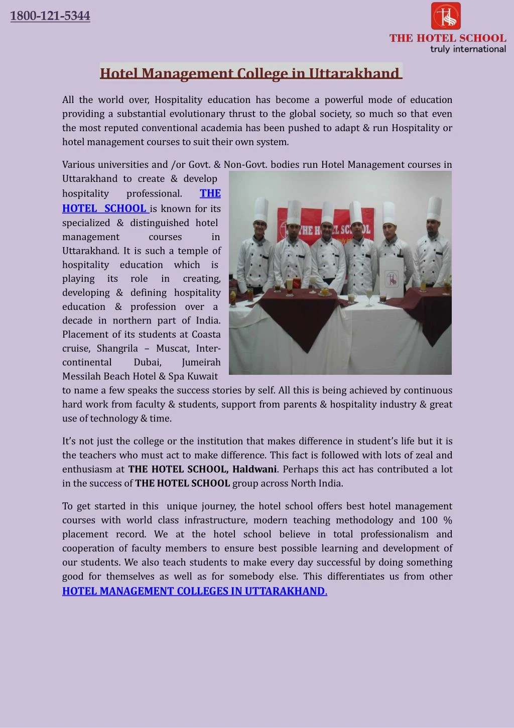 PPT - Hotel Management College in Uttarakhand PowerPoint Presentation ...