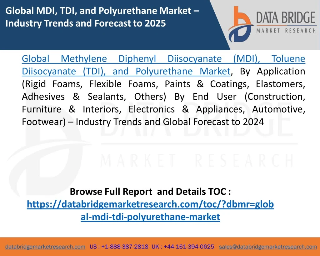 global mdi tdi and polyurethane market industry n.