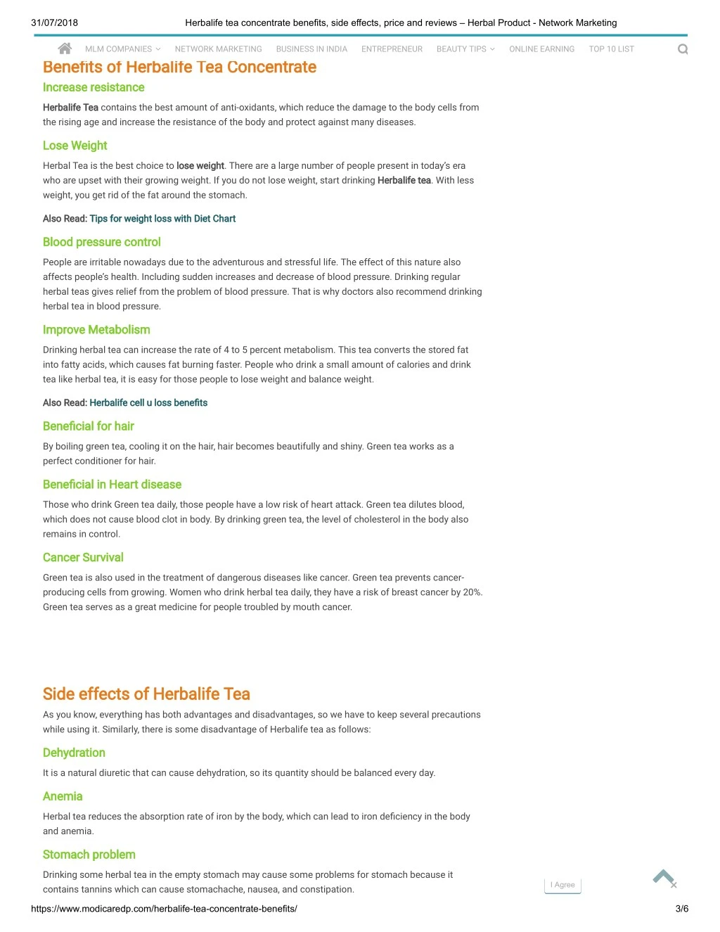 PPT Herbalife tea concentrate benefits, side effects, price and