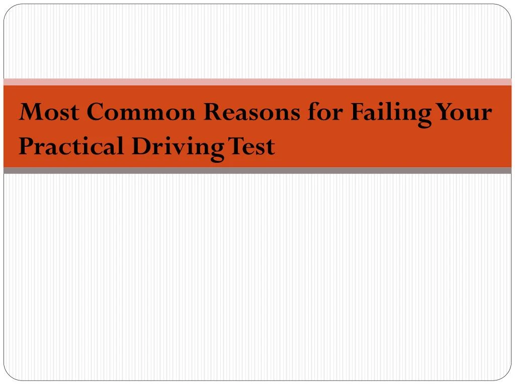 top reasons failing uk driving test