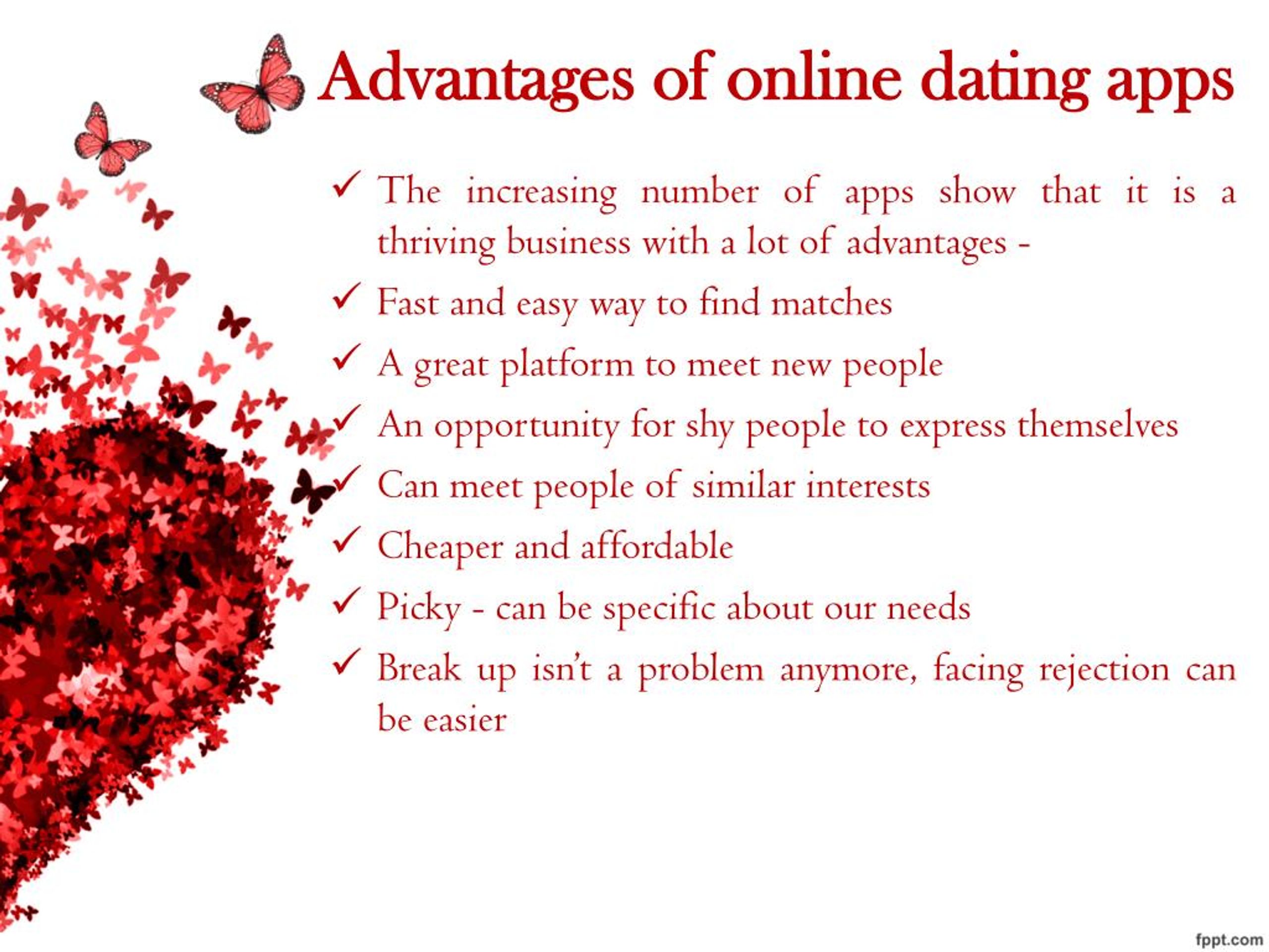 what is the advantages of dating online and disadvantages