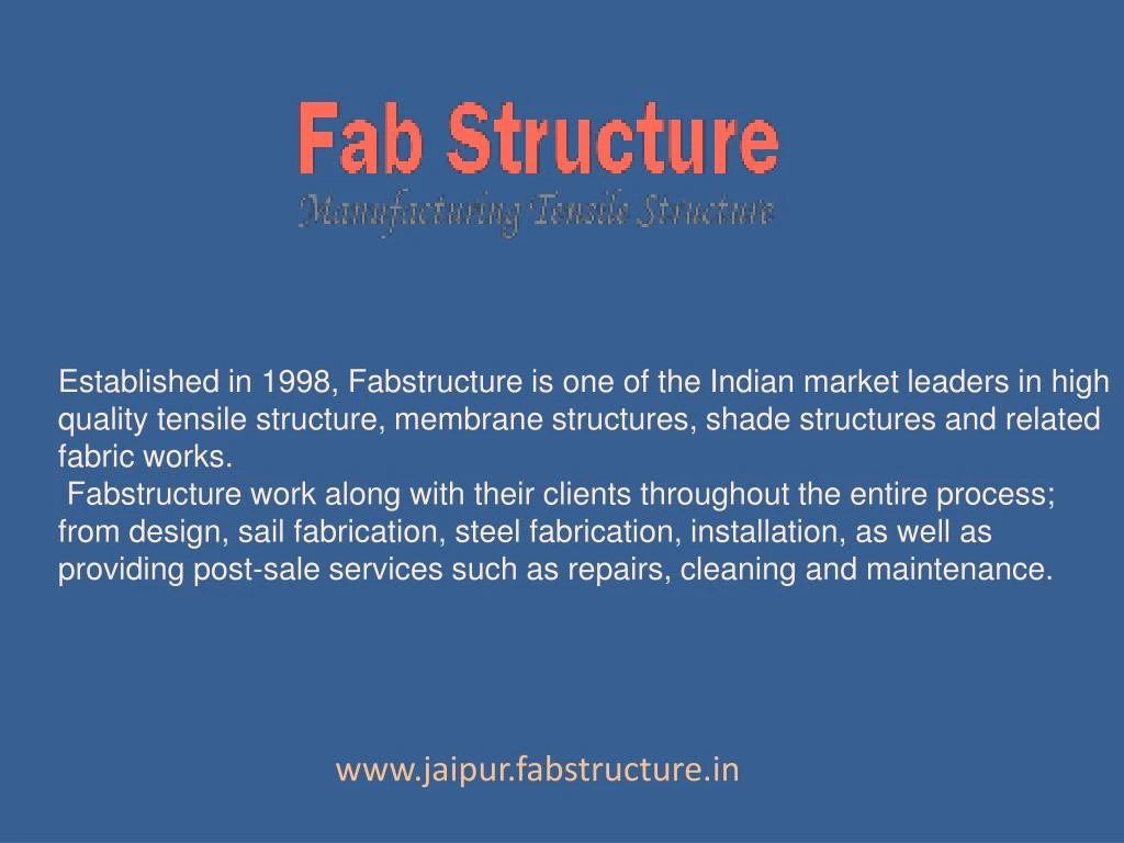 established in 1998 fabstructure n.