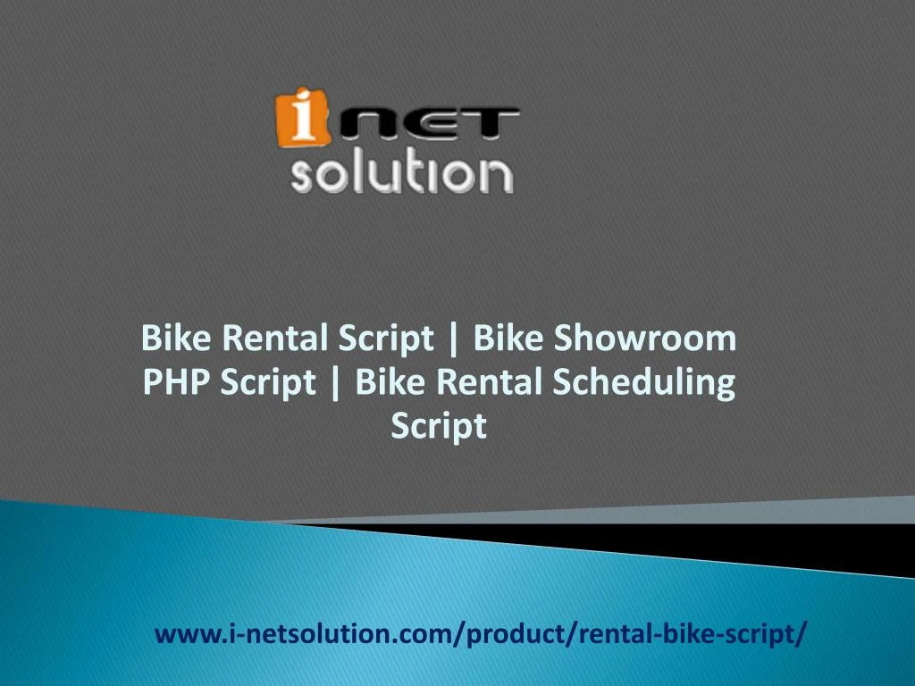 PPT Bike Rental Script Bike Showroom PHP Script PowerPoint 