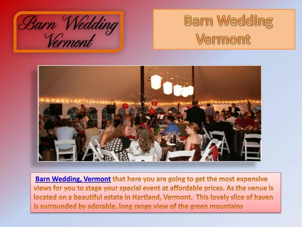 Ppt Barn Wedding Vermont Powerpoint Presentation Free Download