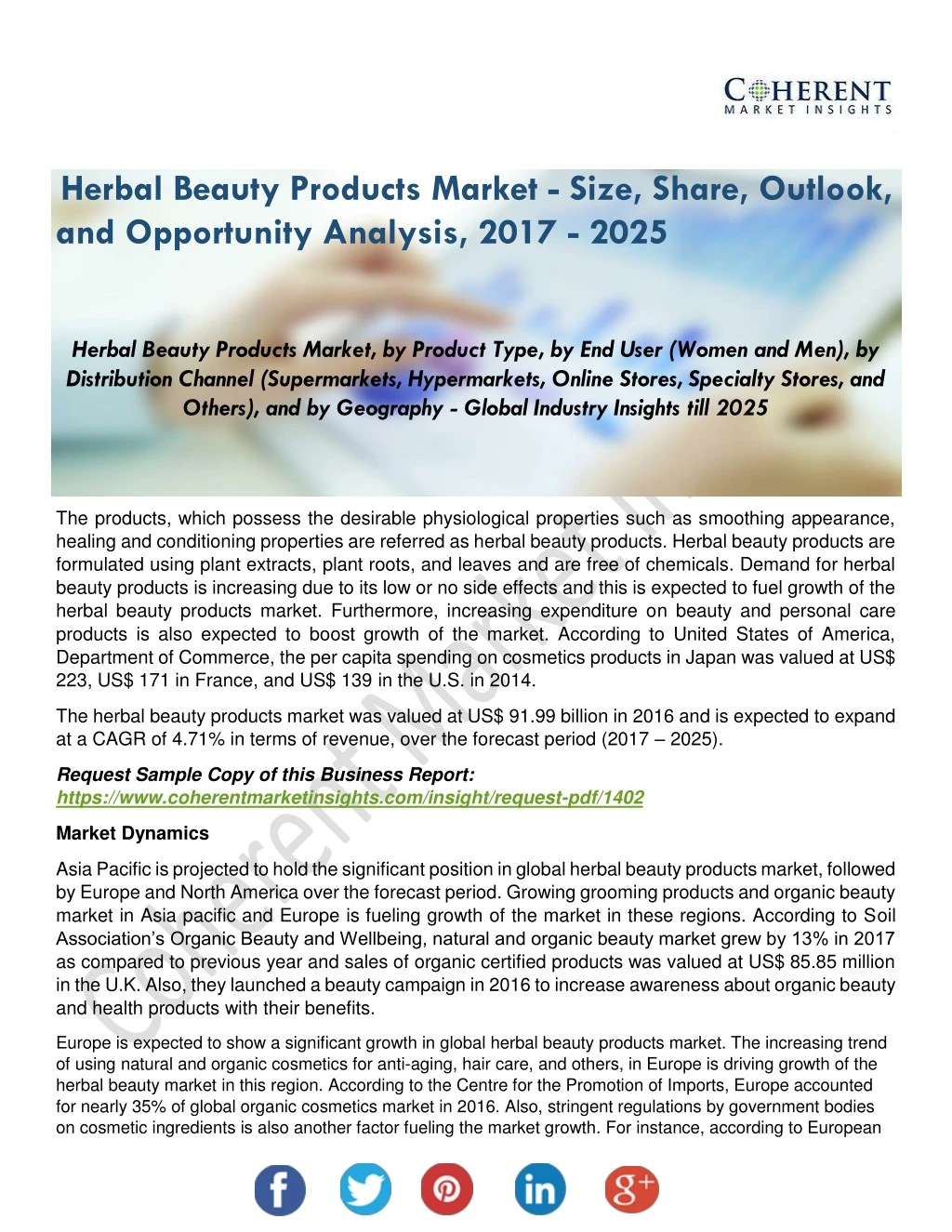 herbal beauty products market size share outlook n.
