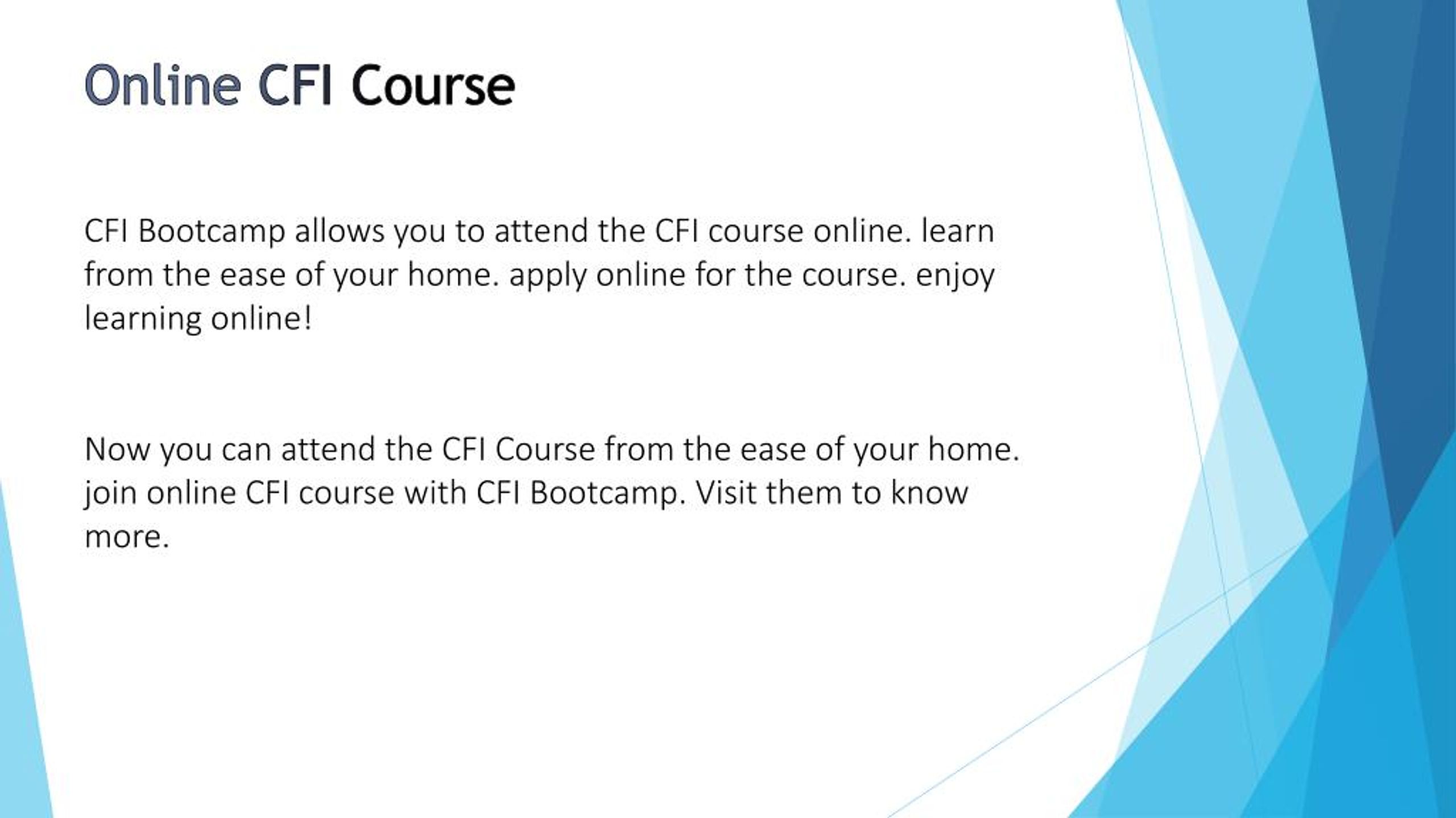 PPT - Best CFI Training At Cfibootcamp.com PowerPoint Presentation ...