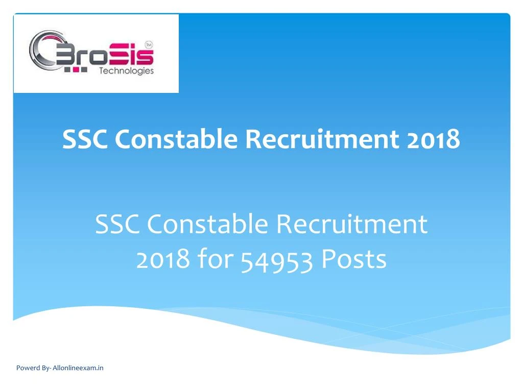 ssc constable recruitment 2018 n.