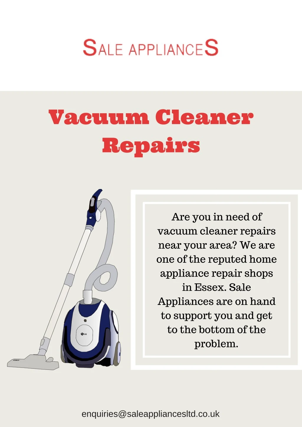 vacuum cleaner repairs n.