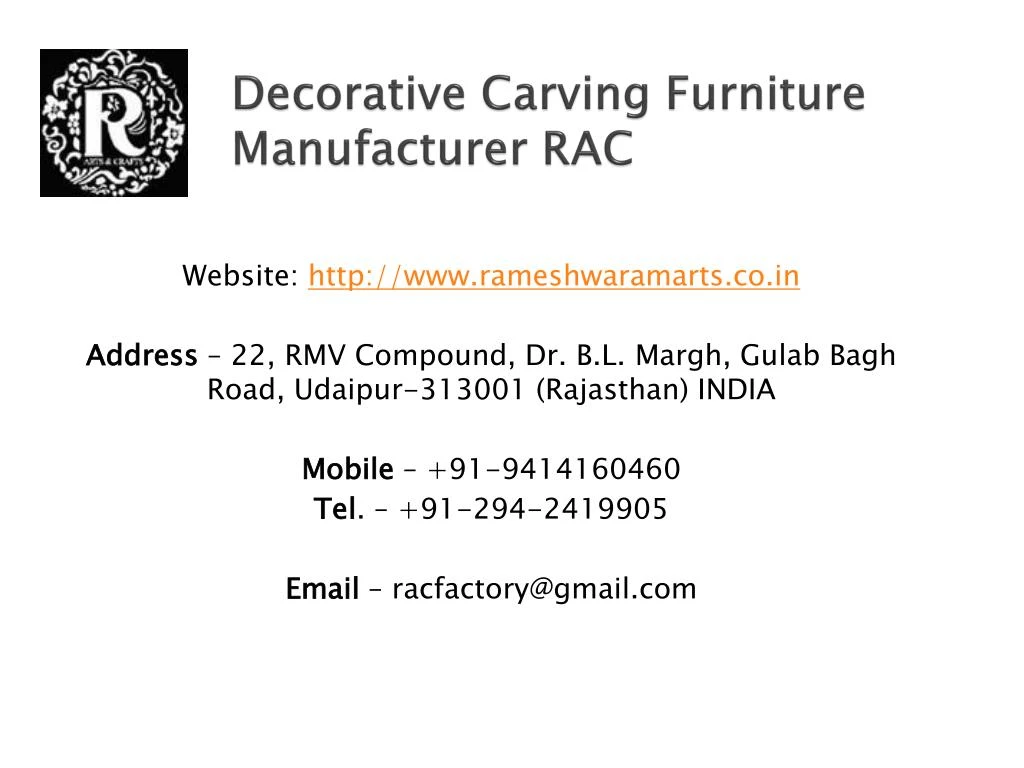 decorative carving furniture manufacturer rac n.