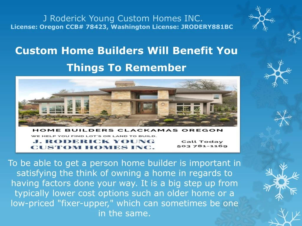 Ppt Portland Oregon Custom Home Builders Point Presentation Portland Oregon Custom Home Builders
