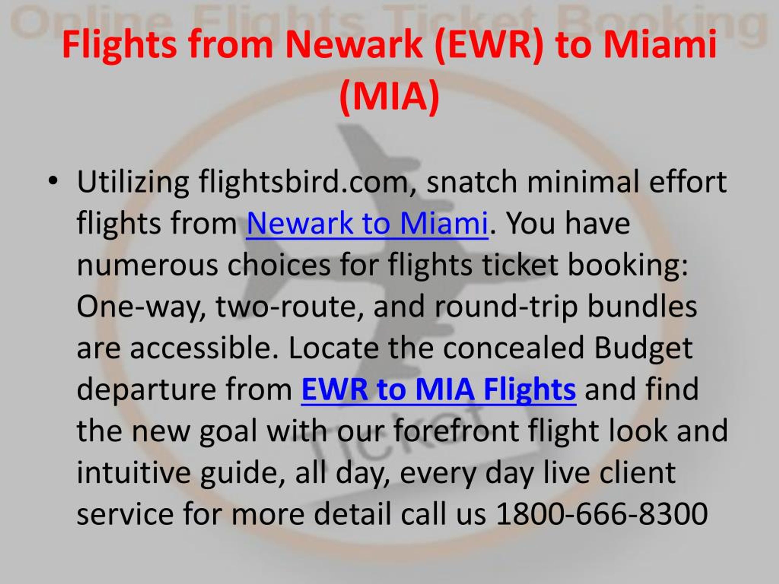 flights from newark nj to miami fl