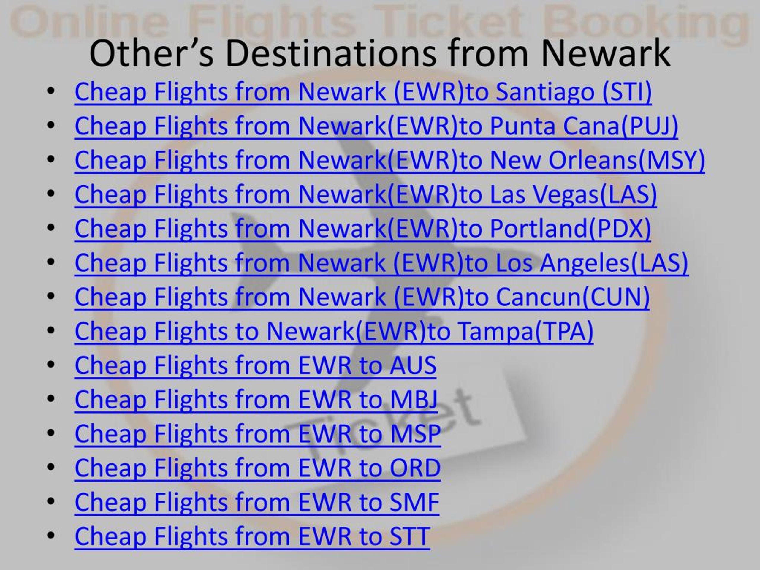 PPT - Flights from Newark (EWR) to Miami (MIA) @Flightsbird PowerPoint