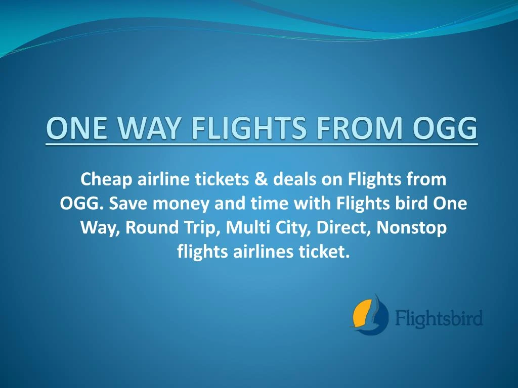 one way flights from ogg n.