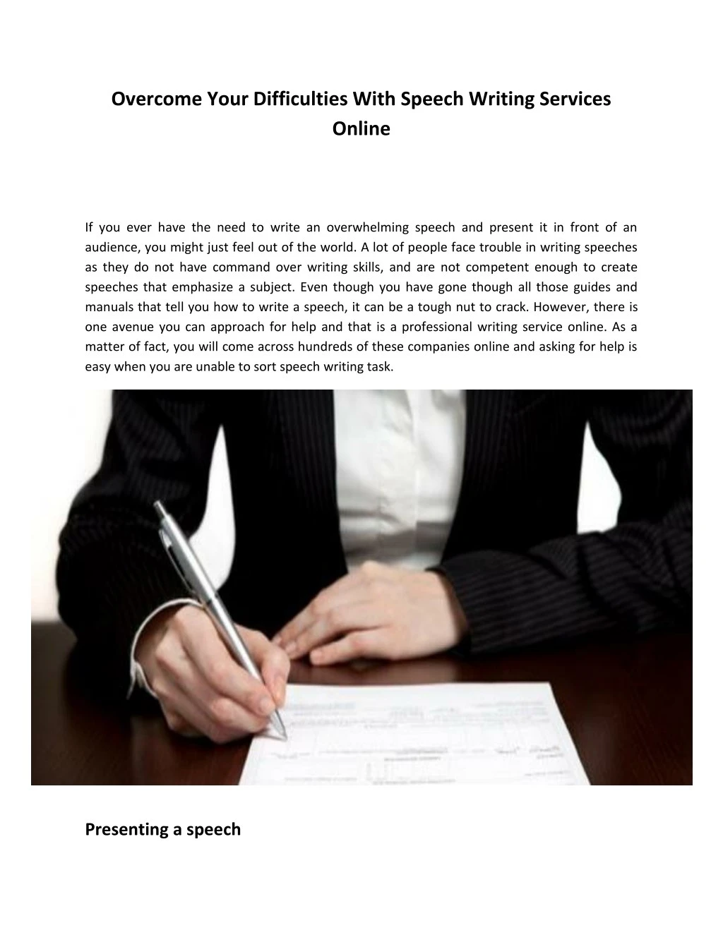 speech writing services online