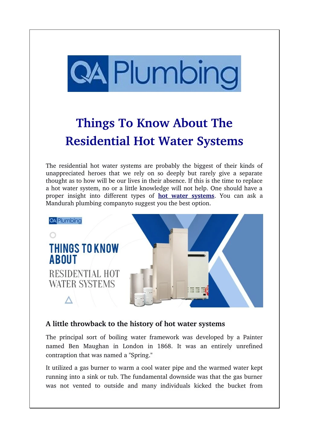 Ppt Things To Know About The Residential Hot Water Systems Ppt Things To Know About The Residential Hot Water Systems