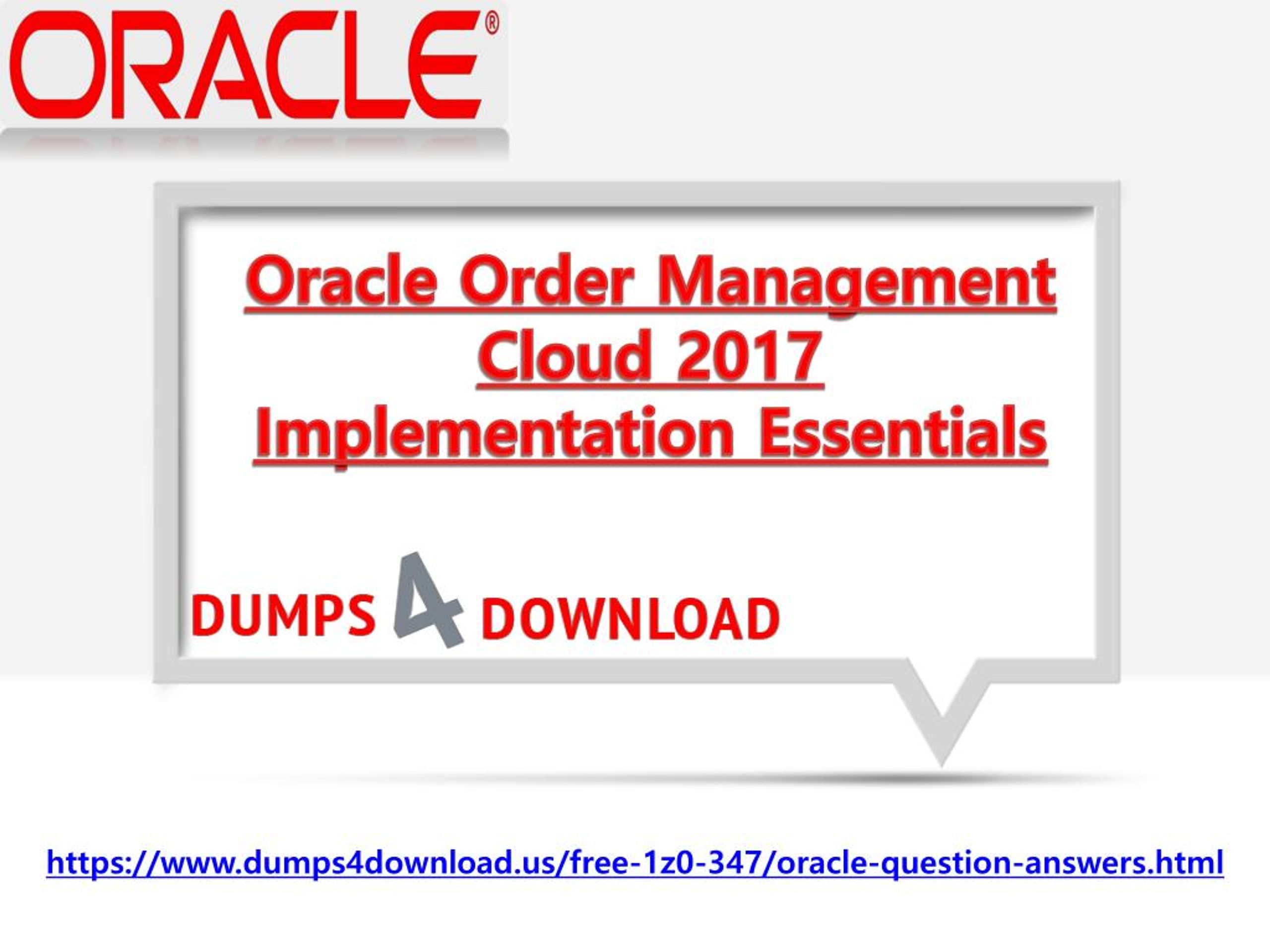 Ppt August 18 1z0 347 Exam Real Question Answers Oracle 1z0 347 Braindumps Powerpoint Presentation Id