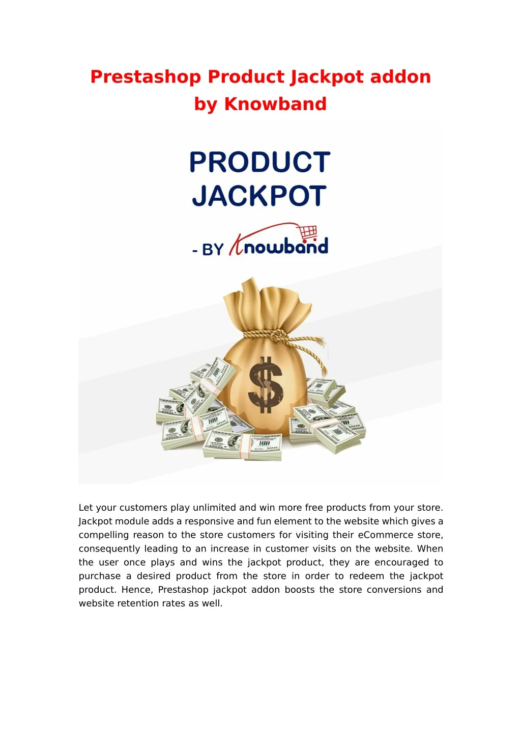 prestashop product jackpot addon by knowband n.